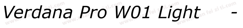 Verdana Pro W01 Light 语言英文字体转换